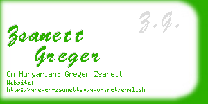 zsanett greger business card